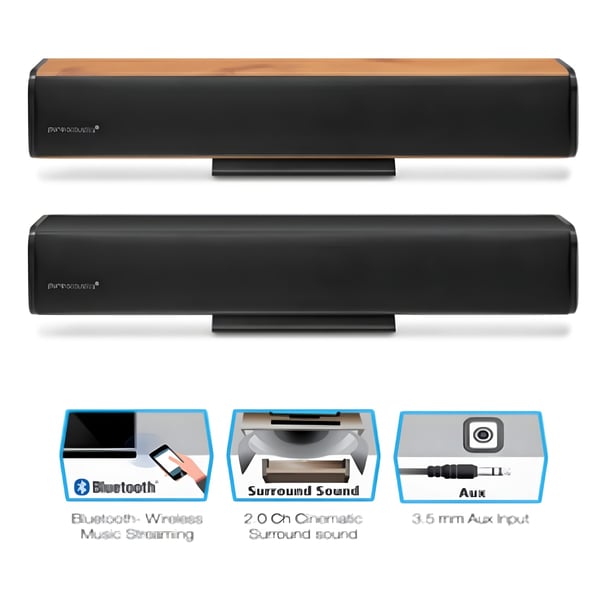 Portable Bluetooth Soundbar 25W with Up to 8 Hours Usage