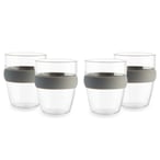 סט כוסות זכוכית עם חבק סיליקון צבעוני - אינדונזיה