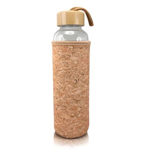 Glass Bottle with Neoprene Cork Cover by I-cology