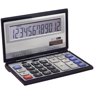Large Desktop Calculator with Bold Digits and LCD Screen