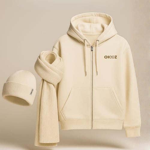 מארז חורפי הכולל קפוצ'ון פרימיום, כובע וצעיף