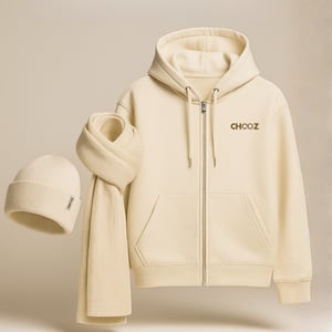 מארז חורפי הכולל קפוצ'ון פרימיום, כובע וצעיף