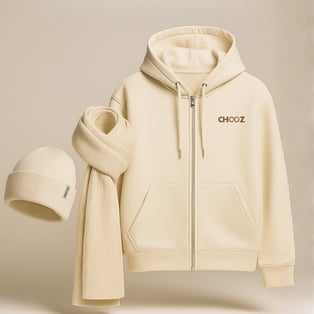 מארז חורפי הכולל קפוצ'ון פרימיום, כובע וצעיף