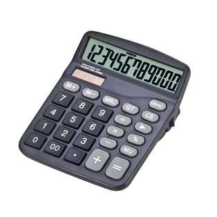 Gauss Solar-Powered Desktop Calculator with Batteries