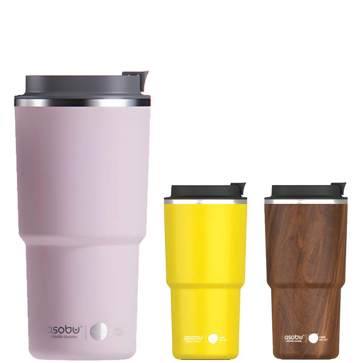 ספל תרמי נירוסטה 650 מ"ל עם ציפוי קרמי ומכסה למניעת נזילה מבית ASOBU