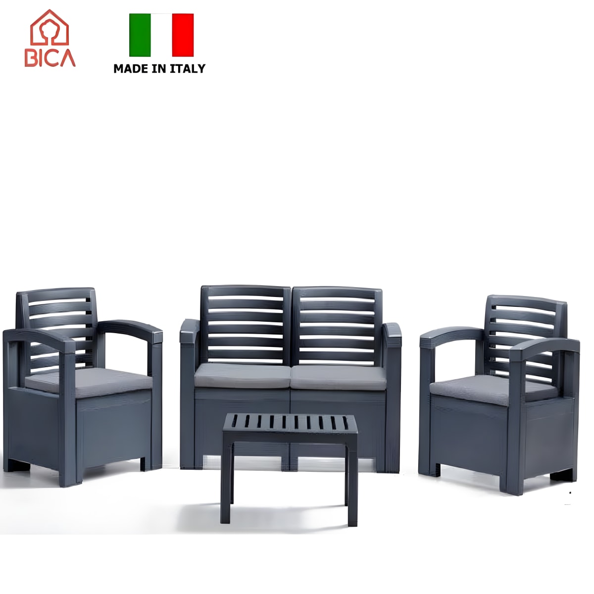 סט ריהוט גן איטלקי יוקרתי דגם נבאדה 2+1+1