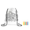Color-In Drawstring Bag with 5 Markers