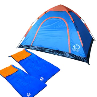 6-Person Family Camping Tent with 2 Sleeping Bags by Discovery