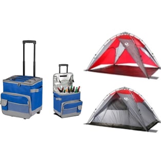 מארז קמפינג משפחתי מושלם: אוהל, צילייה וצידנית טרולי ענקית