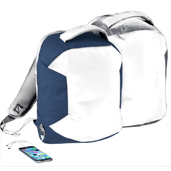 "קמפוס" תיק גב אנטי גניבה למחשב נייד עם יציאת USB לטעינה