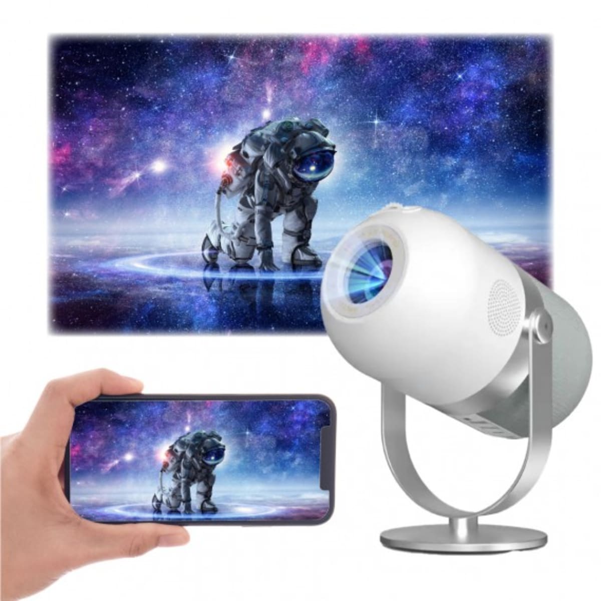 מקרן וידאו בעוצמה 5000 לומן עם WiFi ושיקוף מסך מתקדם