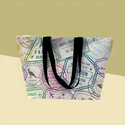 תיק קנבס ופוליאסטר מעוצב לים