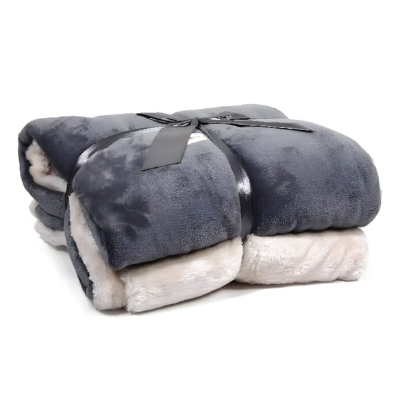 Bi-Color Plush Blanket for Couples