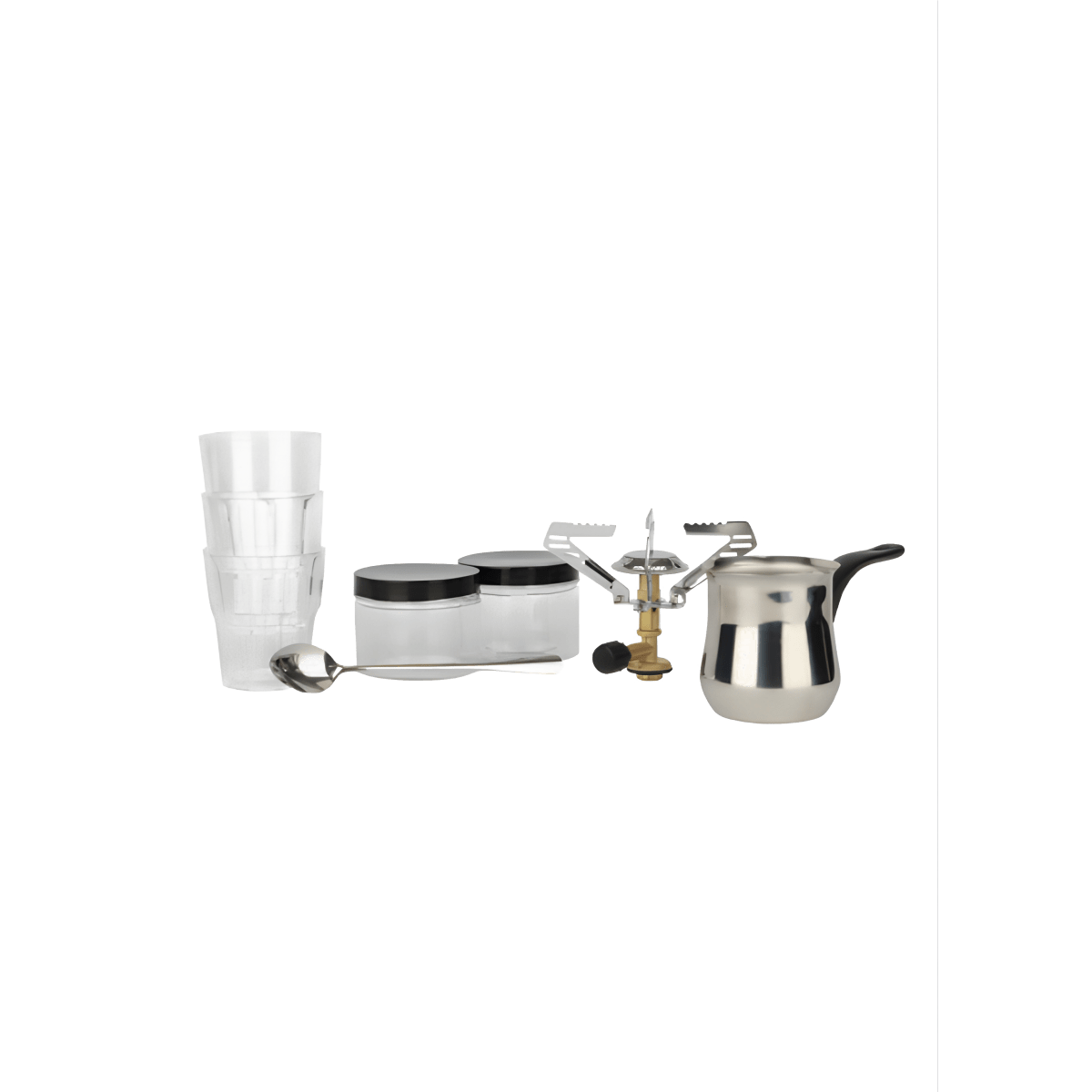 ערכת קפה לשטח עם אביזרי הברגה איכותיים