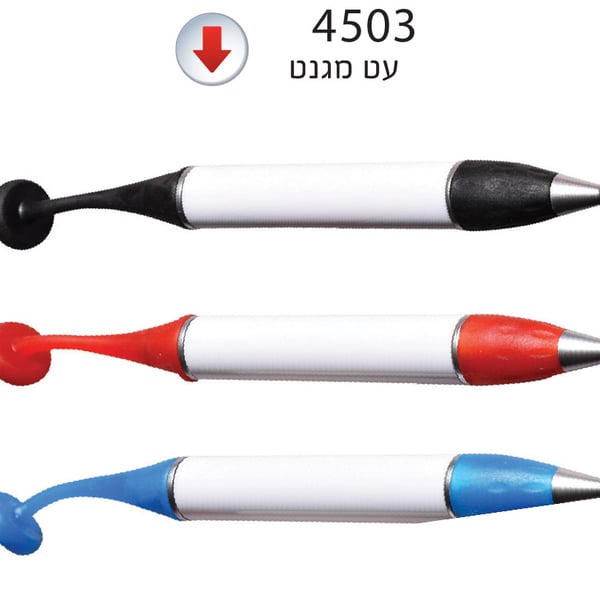 עט פלסטיק עם קצה סיליקון מגנטי - פתרון נוח לכתיבה