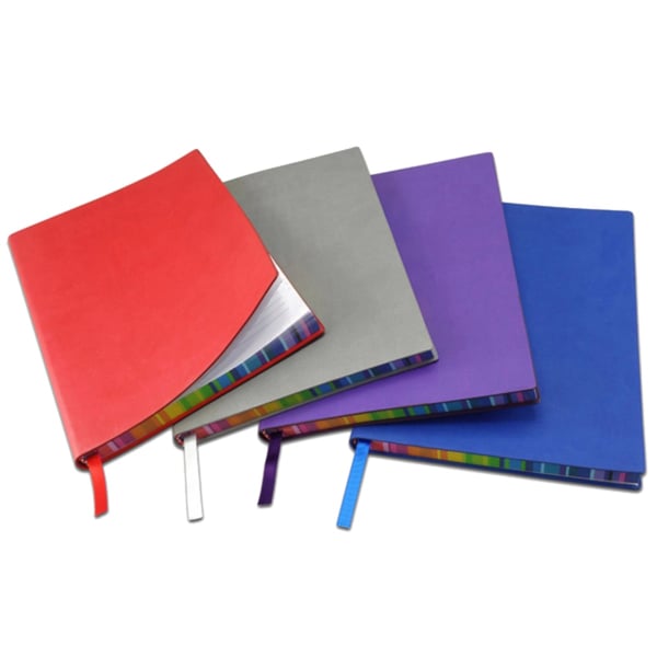 "פריזמה" מחברת A-5 כריכת P.U צבעונית רכה - מתנה עסקית לכל מטרה