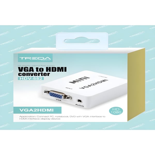 מתאם מ-VGA ל-HDMI מבית TREQA