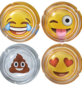 מאפרת זכוכית מעוצבת לשולחן - מגוון עיצובים לבחירה