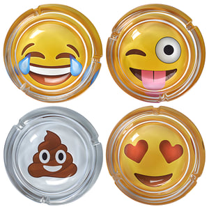 מאפרת זכוכית מעוצבת לשולחן - מגוון עיצובים לבחירה