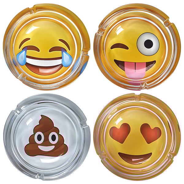 Designer Glass Ashtray for Table - Multiple Designs