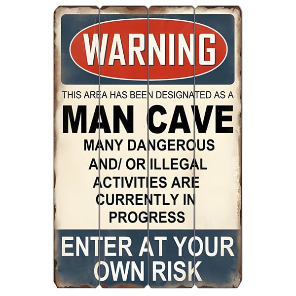 Decorative Wooden Sign for Man Cave
