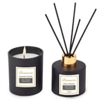 מארז ריחני הכולל מפיץ ריח ונר טבעי באריזת מתנה