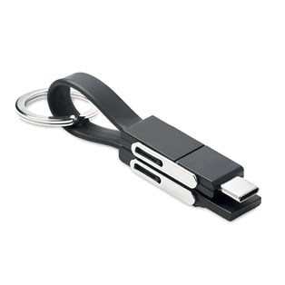 מחזיק מפתחות חכם עם כבל טעינה 4 ב-1