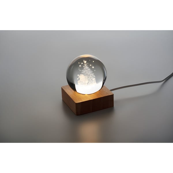 Santa Glass Prayer Light with LED for Christmas