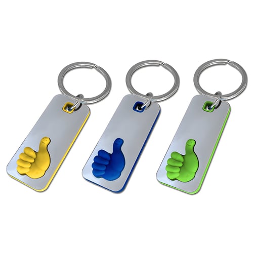 מחזיק מפתחות מתכתי 'מגוסטה' עם סימון לייק - מתנה מושלמת