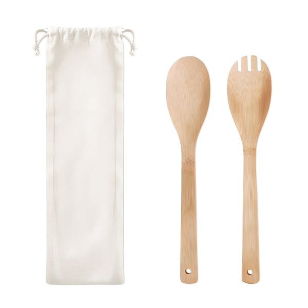 Natural Bamboo Salad Utensil Set