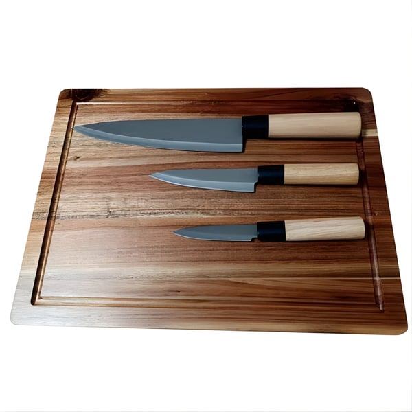Professional Knife Set with Quality Wooden Cutting Board