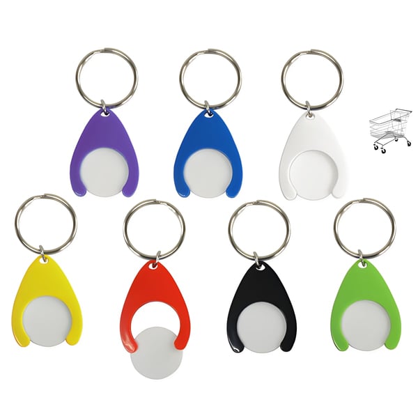 מחזיק למפתח עם מטבע נשלף לעגלת קניות