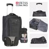 מארז נסיעות קומפקטי עם מזוודה SWISS FLAT ותיק רחצה יוקרתי
