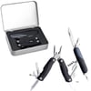 Black Multi-Tool and Pliers Set in Aluminum Case