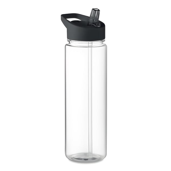 Eco-Friendly Drinking Bottle with Flip-Top Lid and Straw, 650ml