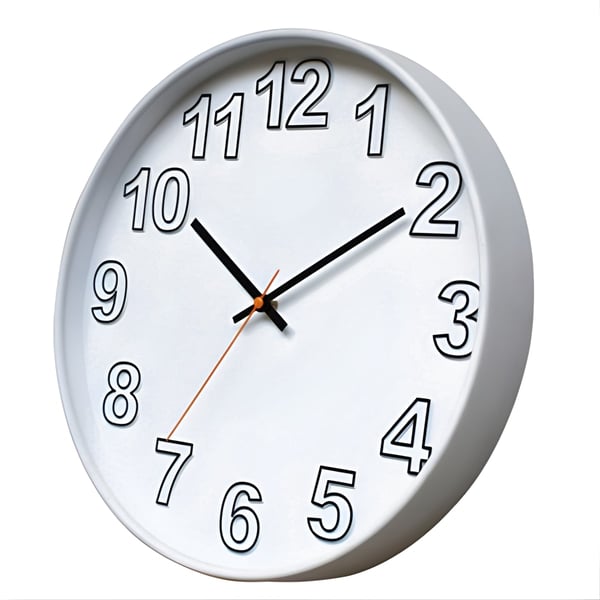 Modern Minimalistic White Wall Clock