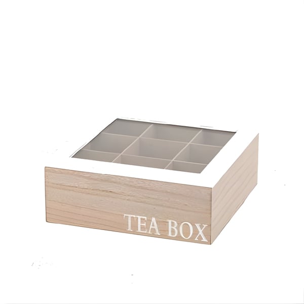 Elegant Wooden Tea Box with Compartments