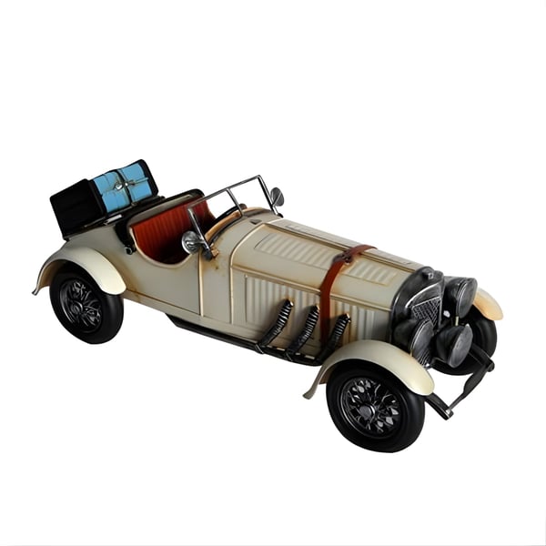 Vintage Car Model with Open Roof - Size 27x11x10
