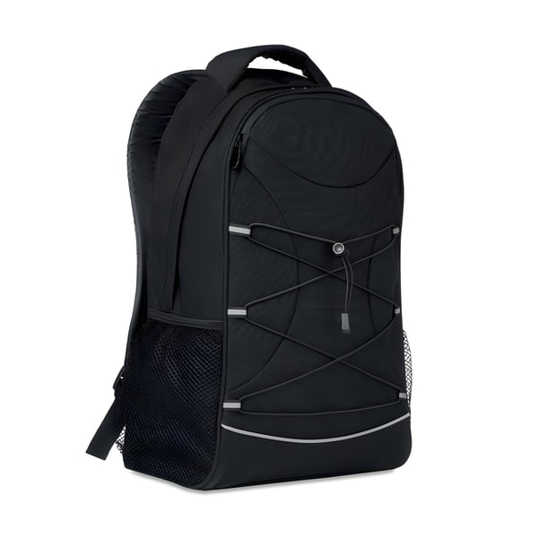 Reflective Recycled Fabric Backpack with Side Mesh Pockets