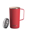 Tower Mug ספל תרמי נירוסטה ציפוי קרמי פנימי PURAMIC מכסה טריטן 600 מ"ל מבית ASOBU - אדום
