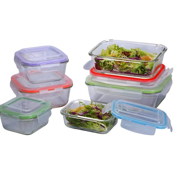 12-Piece Glass Storage Set with Leak-Proof Seal