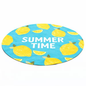 מגבת חוף עגולה עם הדפסה צבעונית מלאה על כל שטח הבד - קוטר 1.4 מ'