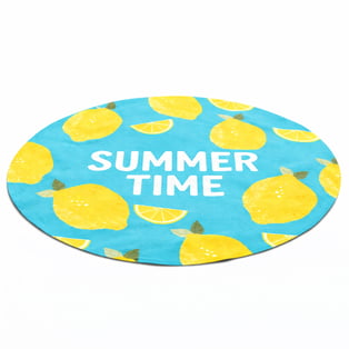 מגבת חוף עגולה עם הדפסה צבעונית מלאה על כל שטח הבד - קוטר 1.4 מ'