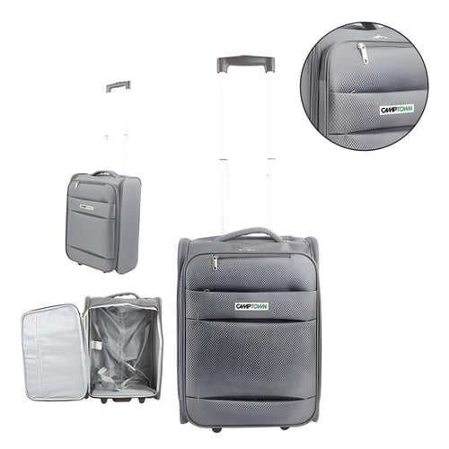 מזוודה אפורה מתקפלת 'קמפטאון BAKU' בגודל 19 אינץ