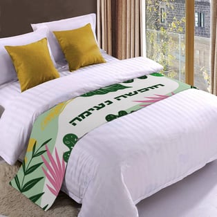 Cotton-Feel Spun Bed Runner for Hotel Bed - Size 220/40cm