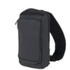 Black Diagonal Crossbody Bag Made of PU Leather