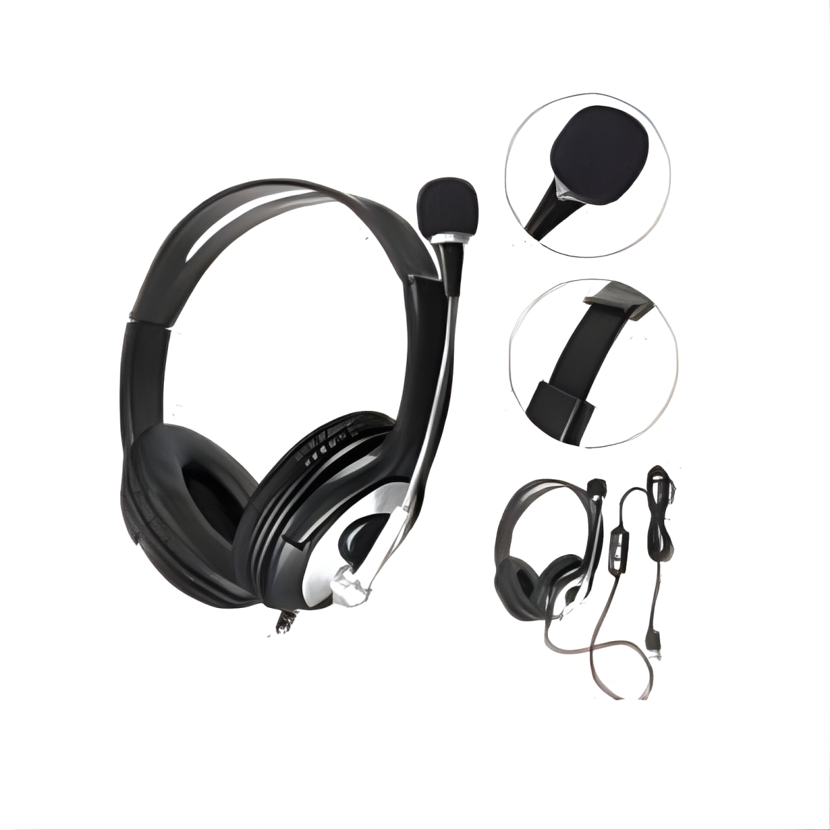 אוזניות USB עם מיקרופון מובנה