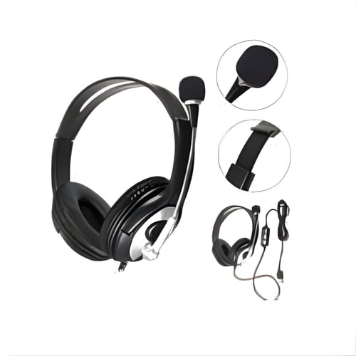 אוזניות USB עם מיקרופון מובנה