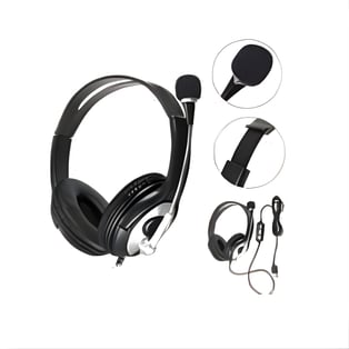אוזניות USB עם מיקרופון מובנה