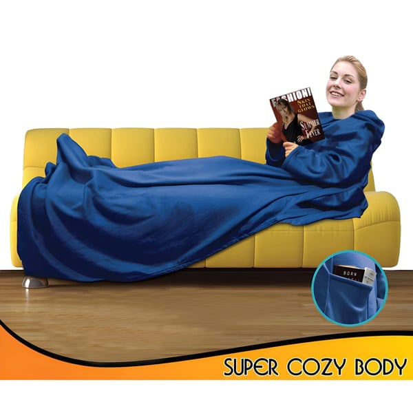 Cozy Fleece Blanket with Sleeves for Ultimate Warmth